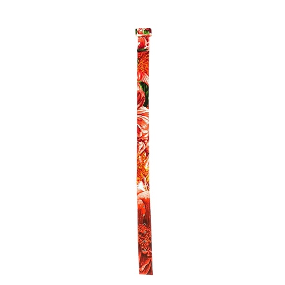 Samantha Sung Red Floral Belt Size 6 - Picture 5 of 6
